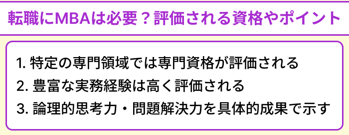コンサル業界への転職にMBAは必要？評価される資格やポイントのイラスト